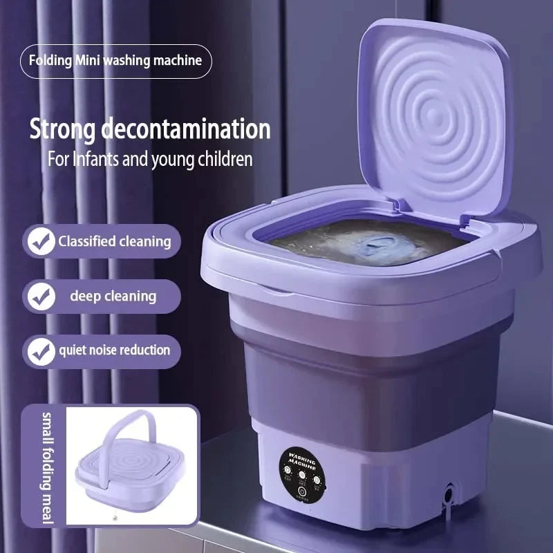 Portable Washing Machine Mini Washer with Drain Basket, Foldable Small hotsell Washer